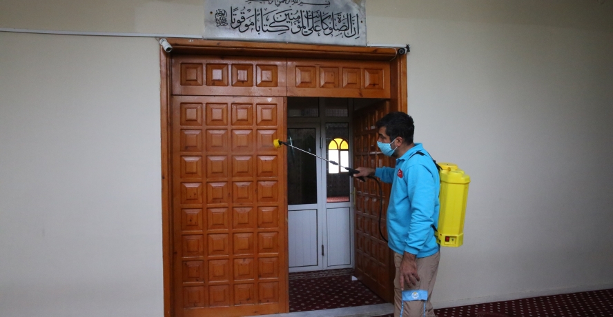 HALİLİYE’DE, İBADETHANELERDE KOVİD-19 ÖNLEMİ